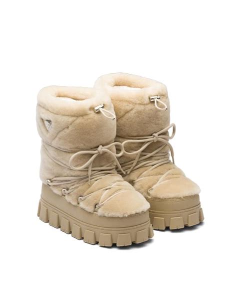 prada shearling apres-ski boots